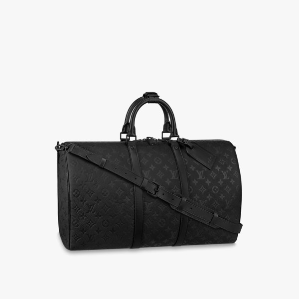 LOUIS VUITTON Keepall Bandouliere 50 Black/Black M59025 size 50 x 29 x 23 cm