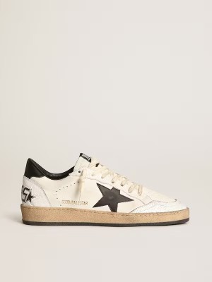 Golden Goose Ball Star in white nappa with black star GMF00117.F003771.10283