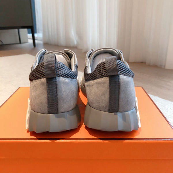 HERMES Bouncing Low top Sports Casual Shoes Gray