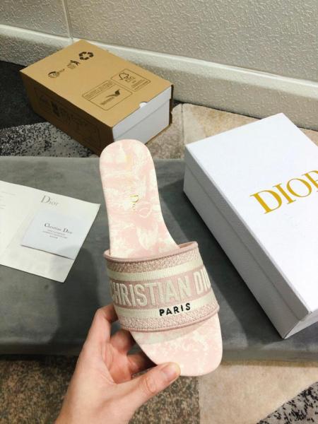 DIOR Dway Slide Slippers Women's Light Pink