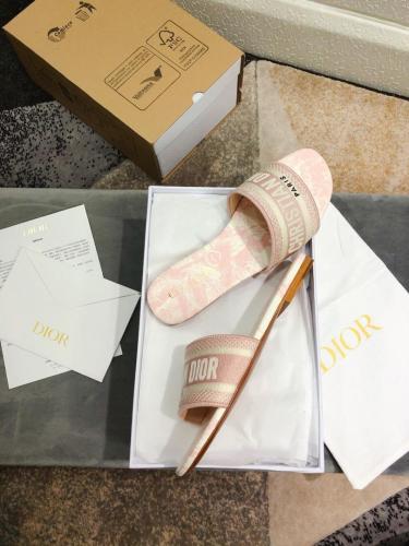 DIOR Dway Slide Slippers Women's Light Pink