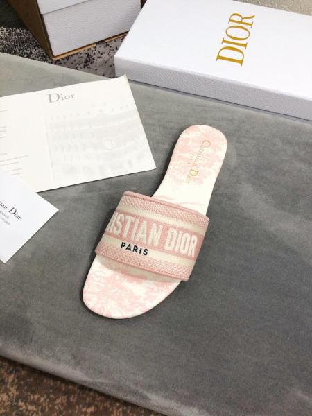 DIOR Dway Slide Slippers Women's Light Pink