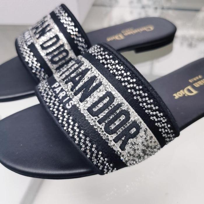 DIOR Dway Slip Resistant Stylish Sandal Women's Black