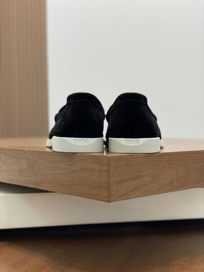 Dior Granville Loafer Black Suede and Dior Oblique Jacquard 3LO131ZYJ_H969