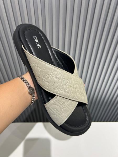 DIOR Alias Slide Slippers Men's Beige