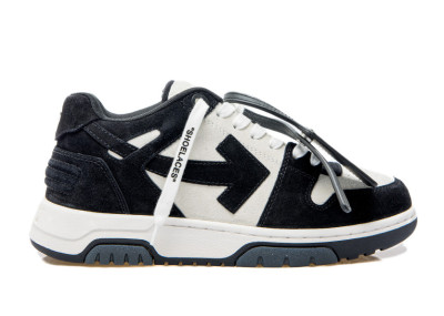 OFF-WHITE Out Of Office OOO Low Tops White Black Suede