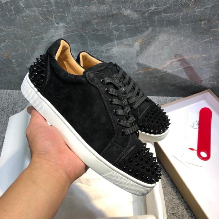 Christian Louboutin Vieira 2 Sneakers Veau velours Black 1210494CM53