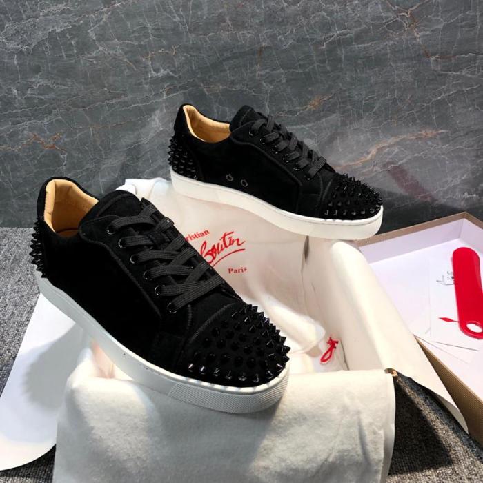 Christian Louboutin Vieira 2 Sneakers Veau velours Black 1210494CM53