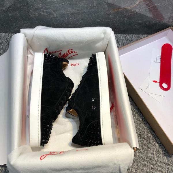 Christian Louboutin Vieira 2 Sneakers Veau velours Black 1210494CM53