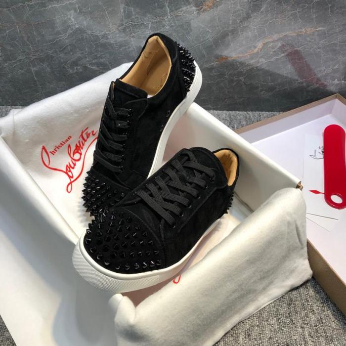 Christian Louboutin Vieira 2 Sneakers Veau velours Black 1210494CM53