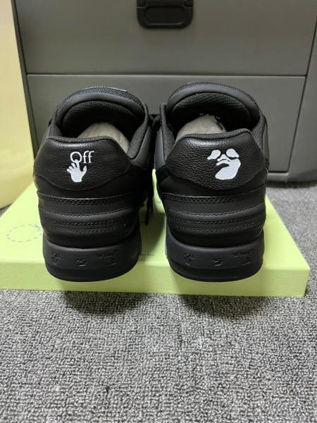 OFF-WHITE Out Of Office OOO  For Walking  Low Tops Black White