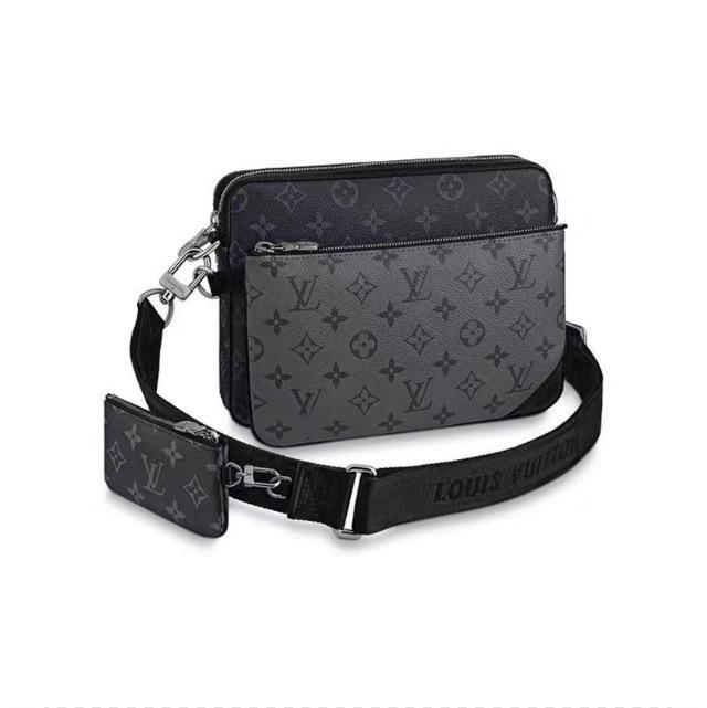Louis Vuitton Trio Messenger Monogram Eclipse Reverse Gray M69443 size:25*7*18.5 cm