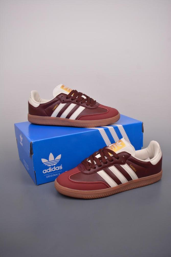 adidas Samba OG Maroon Gold Metallic (Women's)