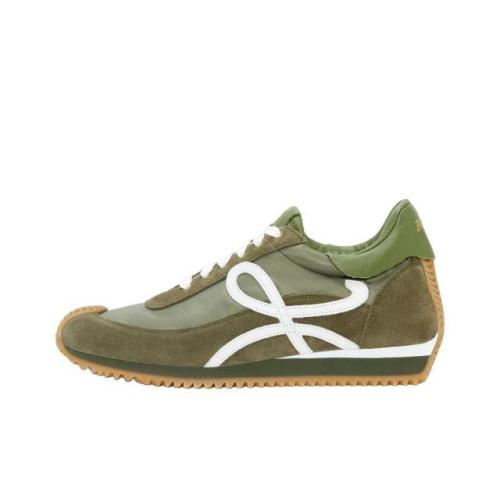 LOEWE Flow Runner Low Top Casual Shoes Men's Olive Green