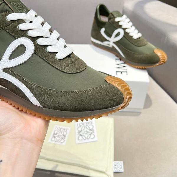 LOEWE Flow Runner Low Top Casual Shoes Men's Olive Green