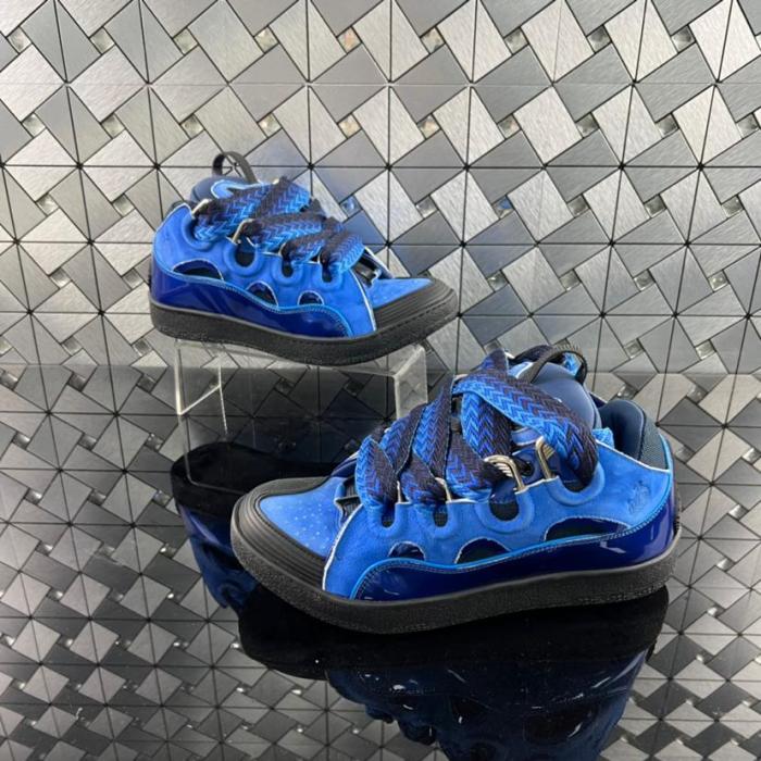 Lanvin Wmns Curb Sneakers Metallic Majorelle Blue