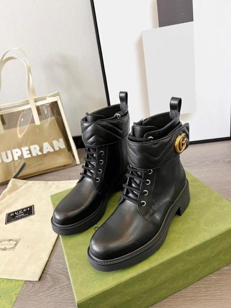 Gucci Wmns Ankle Boot 'Double G - Black' Women's