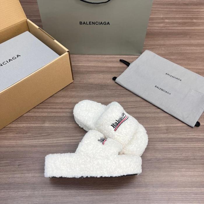 Balenciaga Slippers Home Slippers White