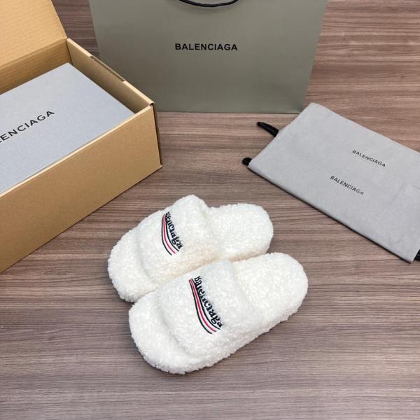 Balenciaga Slippers Home Slippers White