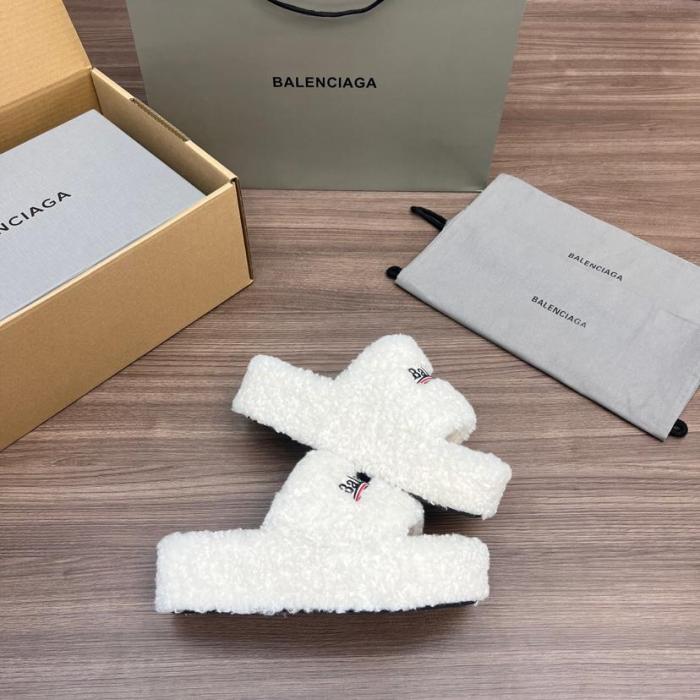 Balenciaga Slippers Home Slippers White