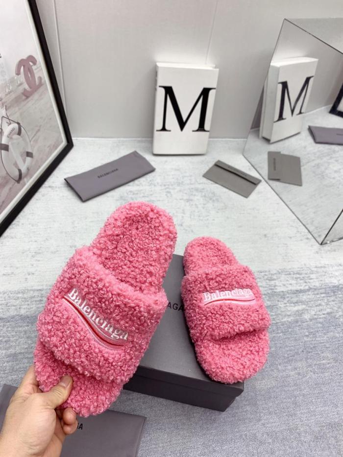 Balenciaga Furry Slide Pink