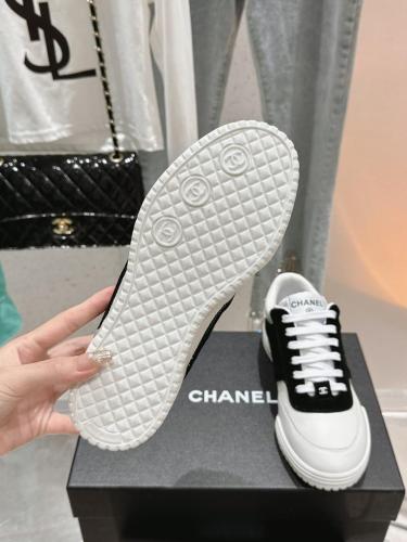 CHANEL Skateboard Shoes Women's Low-top White Black G45470 B15160 NT786