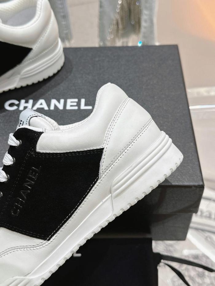 CHANEL Skateboard Shoes Women's Low-top White Black G45470 B15160 NT786