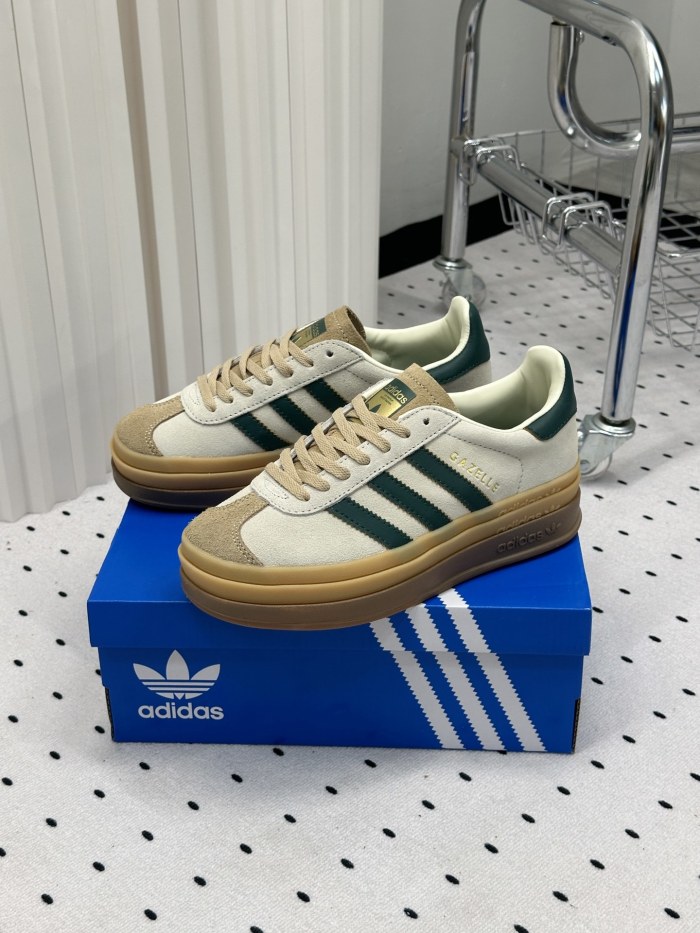 adidas Gazelle Bold Magic Beige Collegiate Green