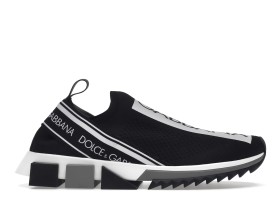 Dolce & Gabbana Sorrento Logo Slip On Black White