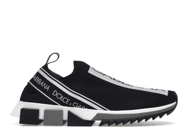 Dolce & Gabbana Sorrento Logo Slip On Black White