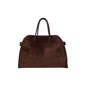 The Row Soft Margaux 15 Bag in Suede W1255L25MOSHG size 38.1*22.86*27.94 cm
