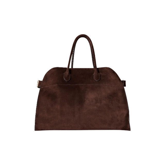 The Row Soft Margaux 15 Bag in Suede W1255L25MOSHG size 38.1*22.86*27.94 cm