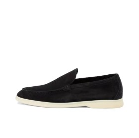 Loro Piana Summer Walk Loafers Suede Black FAE8124MB97