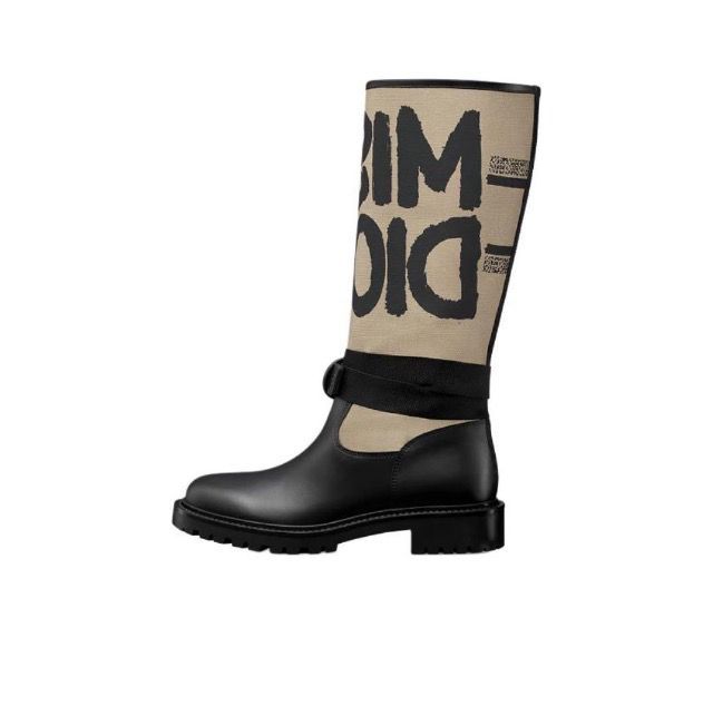 DIOR D Major Cow Leather Ankle Boots Women's Brown