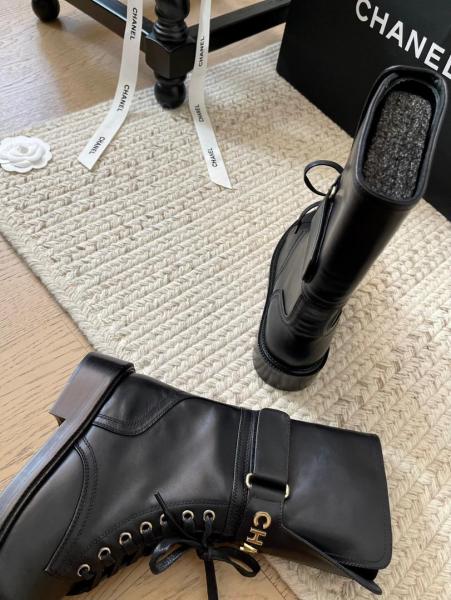 CHANEL Martin Boot Women's Black G37808 Y55473 94305