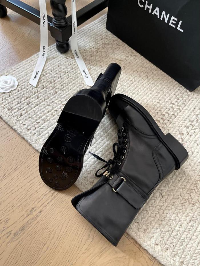 CHANEL Martin Boot Women's Black G37808 Y55473 94305