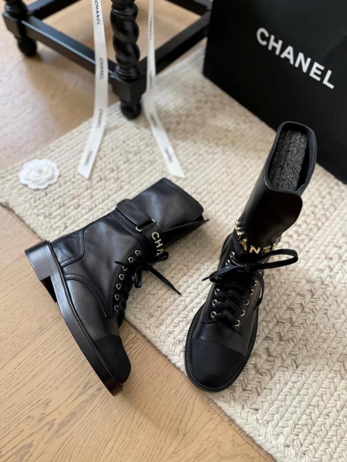 CHANEL Martin Boot Women's Black G37808 Y55473 94305