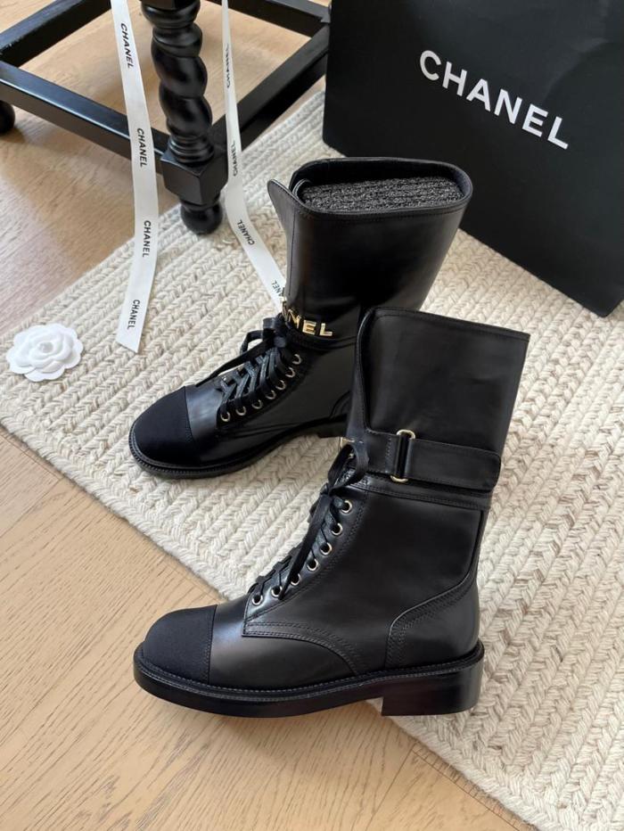 CHANEL Martin Boot Women's Black G37808 Y55473 94305