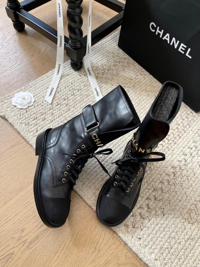 CHANEL Martin Boot Women's Black G37808 Y55473 94305