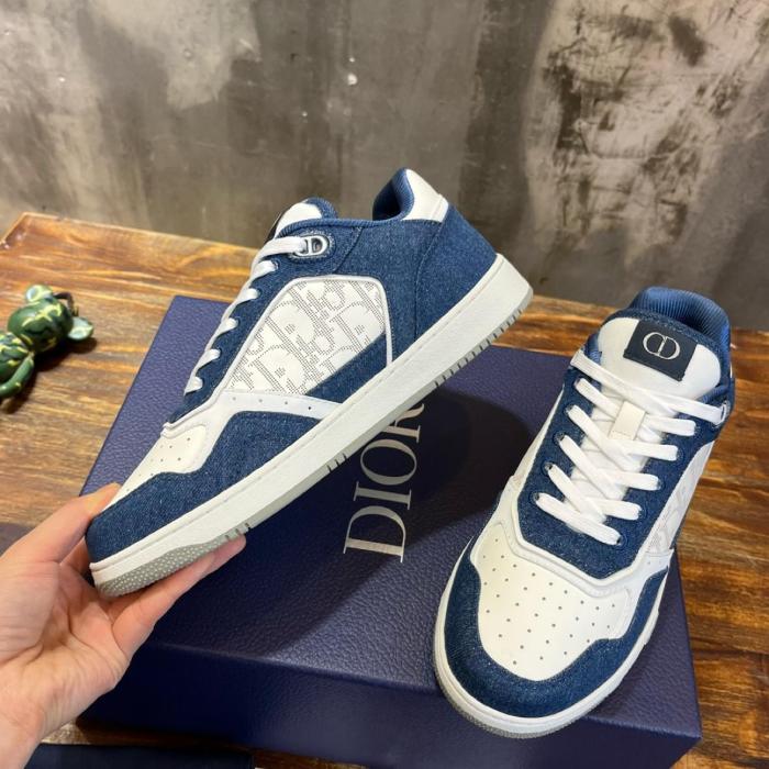 Dior B27 Low White Blue Denim 3SN272ZAC_H580