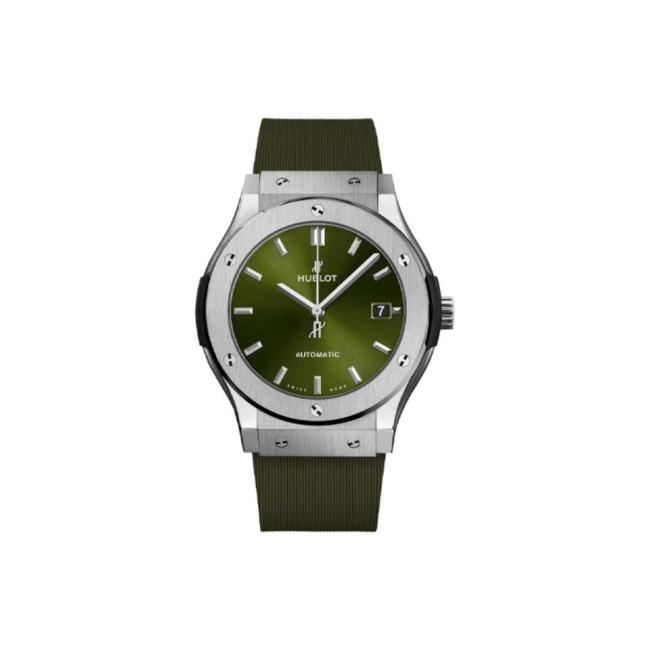 Watches Hublot Classic Fusion Titanium Green 542.NX.8970.RX size 42 mm