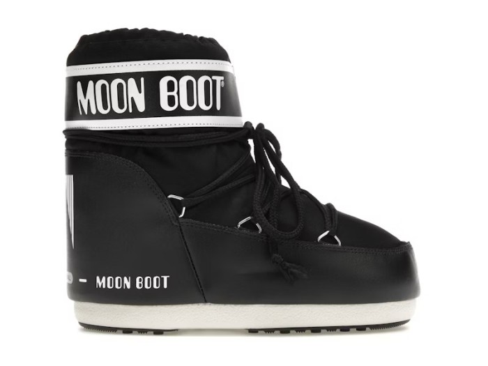 Moon Boot Icon Low Nylon Boot Black White 14093400-001