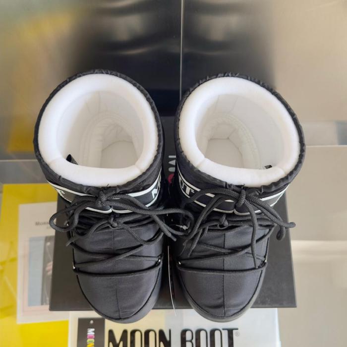 Moon Boot Icon Low Nylon Boot Black White 14093400-001
