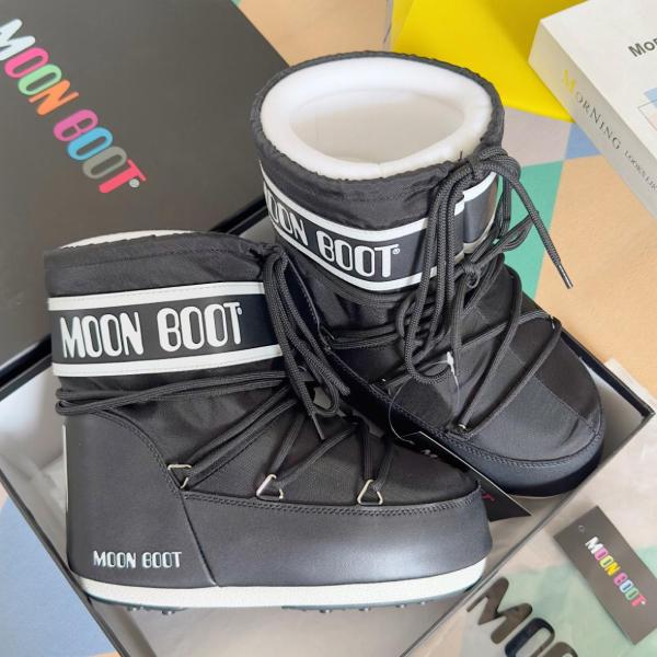 Moon Boot Icon Low Nylon Boot Black White 14093400-001