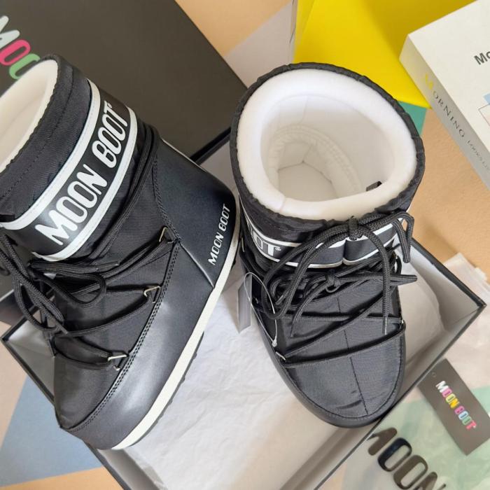 Moon Boot Icon Low Nylon Boot Black White 14093400-001