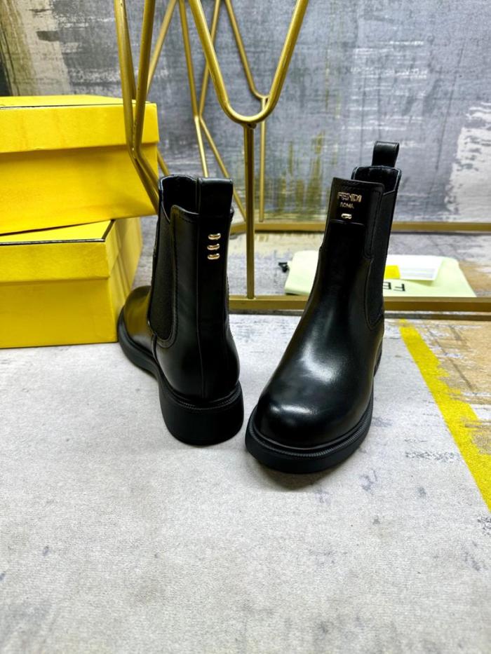 Fendi Filo Black leather biker boots 8T85769W4F0ABB