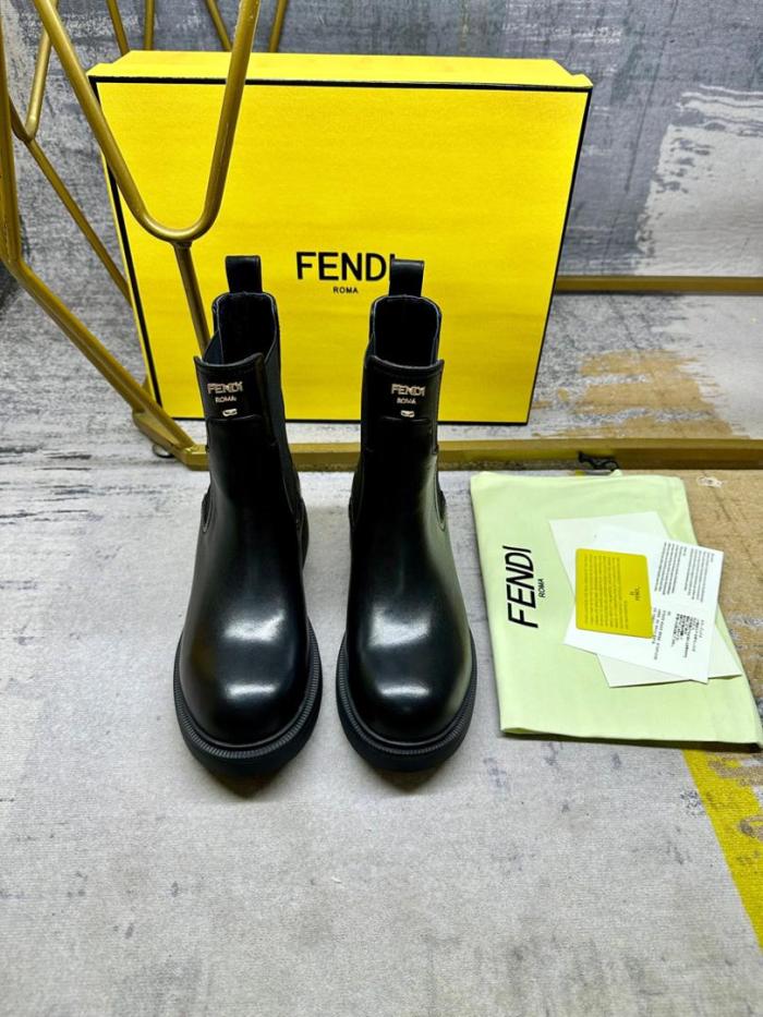 Fendi Filo Black leather biker boots 8T85769W4F0ABB