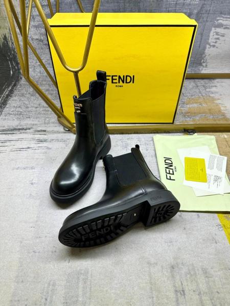 Fendi Filo Black leather biker boots 8T85769W4F0ABB