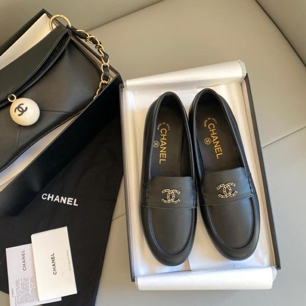 CHANEL Loafer Women's Black G35067 X53055 94305