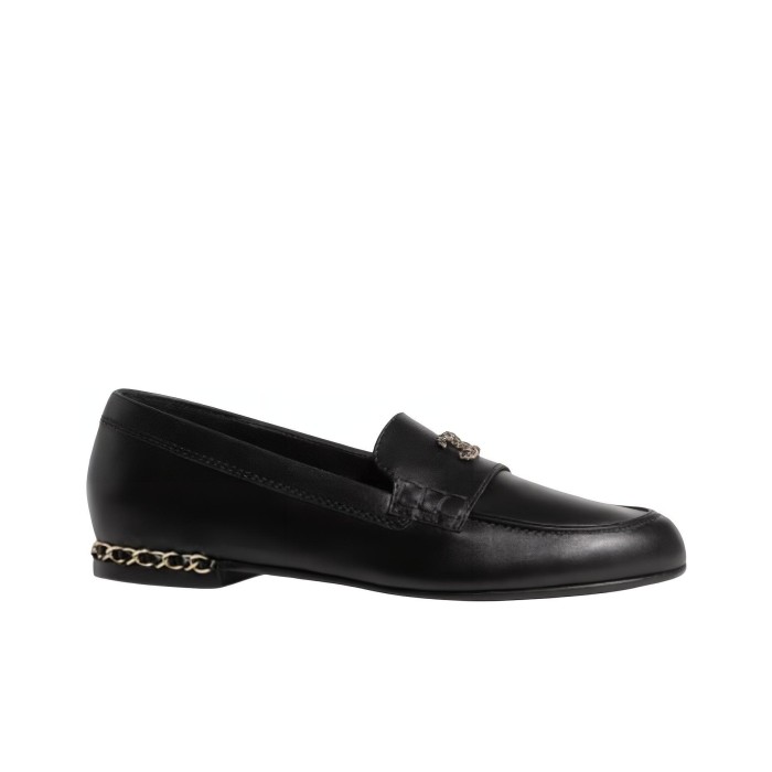 CHANEL Loafer Women's Black G35067 X53055 94305